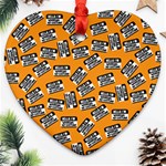 Pattern Halloween  Heart Ornament (Two Sides) Front