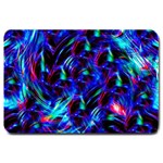 Dark Neon Stuff Blue Red Black Rainbow Light Large Doormat  30 x20  Door Mat