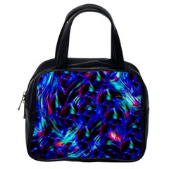 Dark Neon Stuff Blue Red Black Rainbow Light Classic Handbags (one Side)