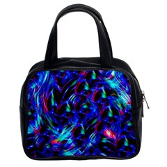 Dark Neon Stuff Blue Red Black Rainbow Light Classic Handbags (2 Sides) by Mariart