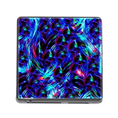 Dark Neon Stuff Blue Red Black Rainbow Light Memory Card Reader (square)