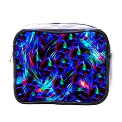 Dark Neon Stuff Blue Red Black Rainbow Light Mini Toiletries Bags