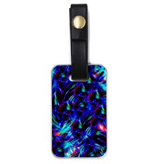 Dark Neon Stuff Blue Red Black Rainbow Light Luggage Tags (one Side)  by Mariart