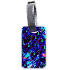 Dark Neon Stuff Blue Red Black Rainbow Light Luggage Tags (two Sides) by Mariart