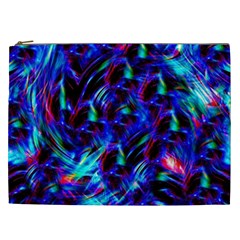 Dark Neon Stuff Blue Red Black Rainbow Light Cosmetic Bag (xxl)  by Mariart