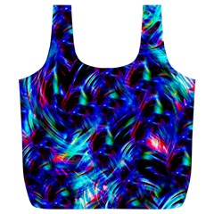 Dark Neon Stuff Blue Red Black Rainbow Light Full Print Recycle Bags (l)  by Mariart