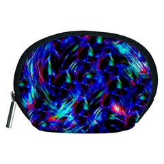 Dark Neon Stuff Blue Red Black Rainbow Light Accessory Pouches (medium)  by Mariart