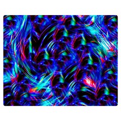 Dark Neon Stuff Blue Red Black Rainbow Light Double Sided Flano Blanket (medium) 