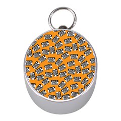 Pattern Halloween  Mini Silver Compasses