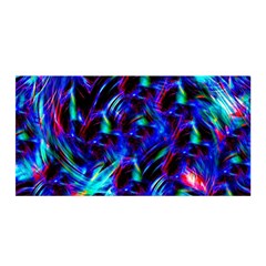 Dark Neon Stuff Blue Red Black Rainbow Light Satin Wrap by Mariart