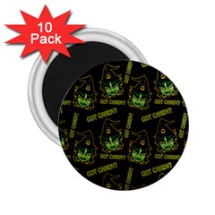 Pattern Halloween Witch Got Candy? Icreate 2 25  Magnets (10 Pack)  by iCreate