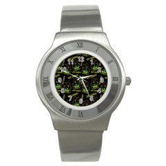 Pattern Halloween Witch Got Candy? Icreate Stainless Steel Watch