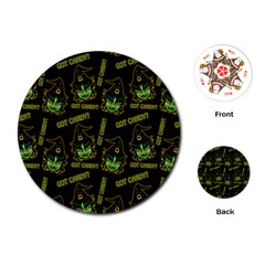 Pattern Halloween Witch Got Candy? Icreate Playing Cards (round)  by iCreate