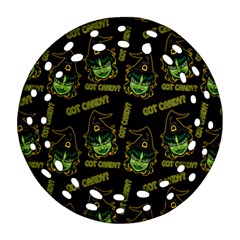 Pattern Halloween Witch Got Candy? Icreate Ornament (round Filigree)