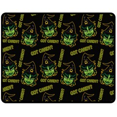 Pattern Halloween Witch Got Candy? Icreate Double Sided Fleece Blanket (medium) 