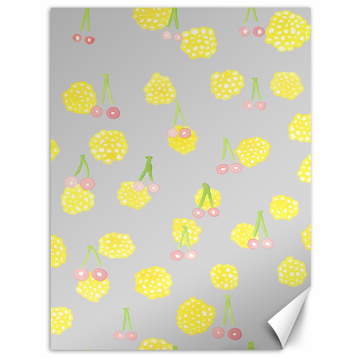 Cute Fruit Cerry Yellow Green Pink Canvas 36  x 48  