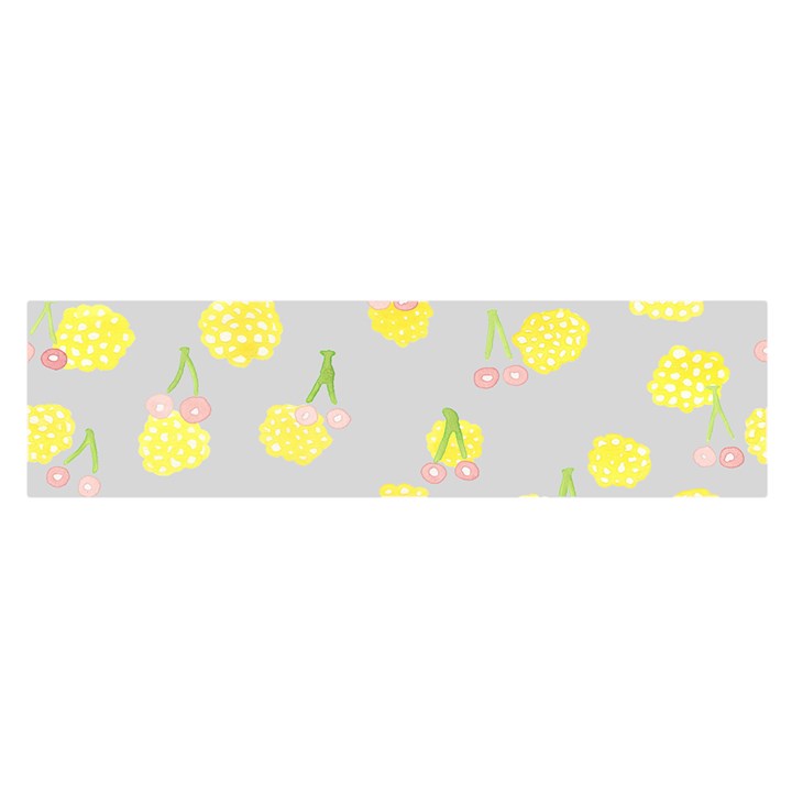 Cute Fruit Cerry Yellow Green Pink Satin Scarf (Oblong)