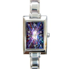 Seamless Animation Of Abstract Colorful Laser Light And Fireworks Rainbow Rectangle Italian Charm Watch