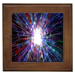 Seamless Animation Of Abstract Colorful Laser Light And Fireworks Rainbow Framed Tiles