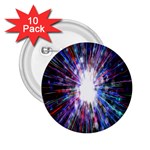 Seamless Animation Of Abstract Colorful Laser Light And Fireworks Rainbow 2.25  Buttons (10 pack)  Front