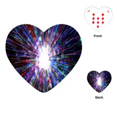 Seamless Animation Of Abstract Colorful Laser Light And Fireworks Rainbow Playing Cards (heart)  by Mariart