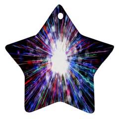 Seamless Animation Of Abstract Colorful Laser Light And Fireworks Rainbow Star Ornament (two Sides) by Mariart