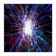 Seamless Animation Of Abstract Colorful Laser Light And Fireworks Rainbow Medium Glasses Cloth (2-side) by Mariart