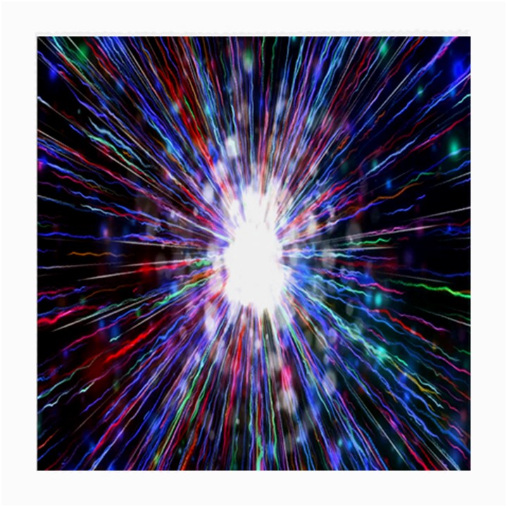 Seamless Animation Of Abstract Colorful Laser Light And Fireworks Rainbow Medium Glasses Cloth (2-Side)