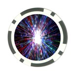 Seamless Animation Of Abstract Colorful Laser Light And Fireworks Rainbow Poker Chip Card Guard (10 pack) Front