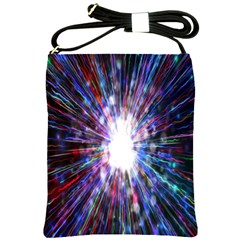 Seamless Animation Of Abstract Colorful Laser Light And Fireworks Rainbow Shoulder Sling Bags