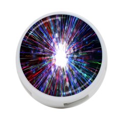 Seamless Animation Of Abstract Colorful Laser Light And Fireworks Rainbow 4-port Usb Hub (one Side) by Mariart