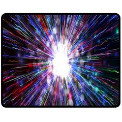 Seamless Animation Of Abstract Colorful Laser Light And Fireworks Rainbow Fleece Blanket (medium)  by Mariart