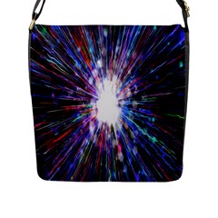 Seamless Animation Of Abstract Colorful Laser Light And Fireworks Rainbow Flap Messenger Bag (l)  by Mariart