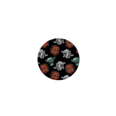 Pattern Halloween Werewolf Mummy Vampire Icreate 1  Mini Buttons