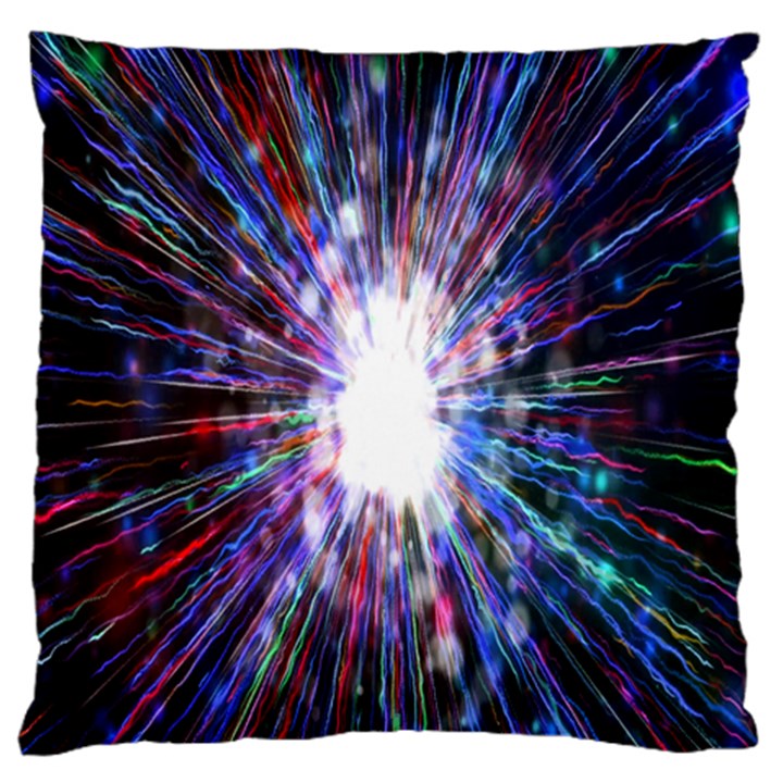 Seamless Animation Of Abstract Colorful Laser Light And Fireworks Rainbow Standard Flano Cushion Case (One Side)