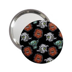 Pattern Halloween Werewolf Mummy Vampire Icreate 2 25  Handbag Mirrors by iCreate