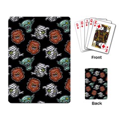 Pattern Halloween Werewolf Mummy Vampire Icreate Playing Card by iCreate