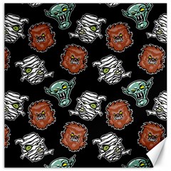 Pattern Halloween Werewolf Mummy Vampire Icreate Canvas 12  X 12   by iCreate