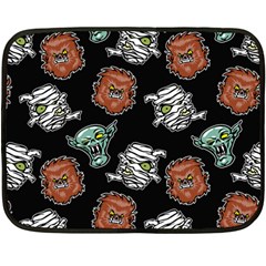 Pattern Halloween Werewolf Mummy Vampire Icreate Fleece Blanket (mini) by iCreate