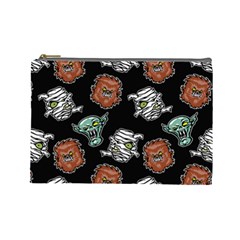 Pattern Halloween Werewolf Mummy Vampire Icreate Cosmetic Bag (large)  by iCreate