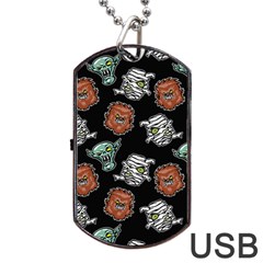 Pattern Halloween Werewolf Mummy Vampire Icreate Dog Tag Usb Flash (two Sides)