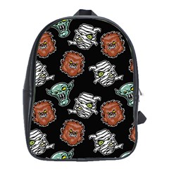 Pattern Halloween Werewolf Mummy Vampire Icreate School Bag (xl) by iCreate