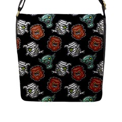 Pattern Halloween Werewolf Mummy Vampire Icreate Flap Messenger Bag (l)  by iCreate