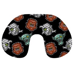 Pattern Halloween Werewolf Mummy Vampire Icreate Travel Neck Pillows by iCreate