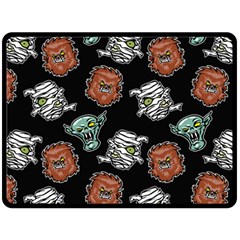 Pattern Halloween Werewolf Mummy Vampire Icreate Double Sided Fleece Blanket (large)  by iCreate