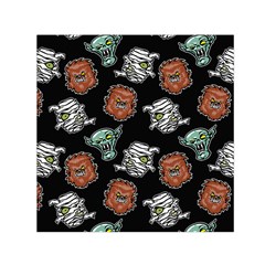 Pattern Halloween Werewolf Mummy Vampire Icreate Small Satin Scarf (square) by iCreate