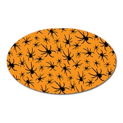 Pattern Halloween Black Spider Icreate Oval Magnet by iCreate