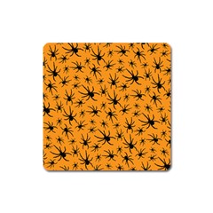 Pattern Halloween Black Spider Icreate Square Magnet by iCreate