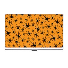 Pattern Halloween Black Spider Icreate Business Card Holders by iCreate