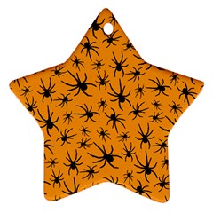 Pattern Halloween Black Spider Icreate Star Ornament (two Sides) by iCreate